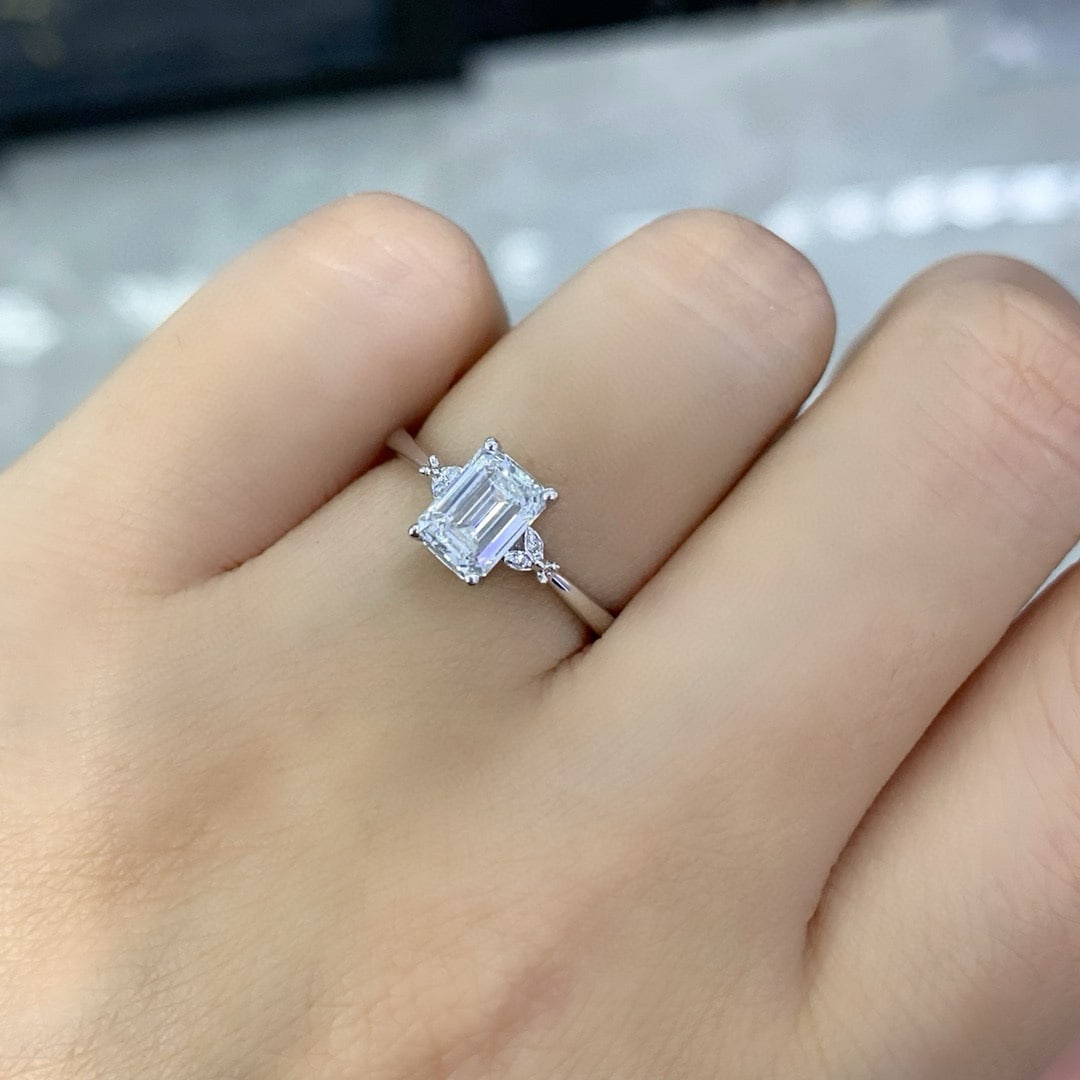 14k Gold 1.01 Ctw Natural F Diamond Ring - 4