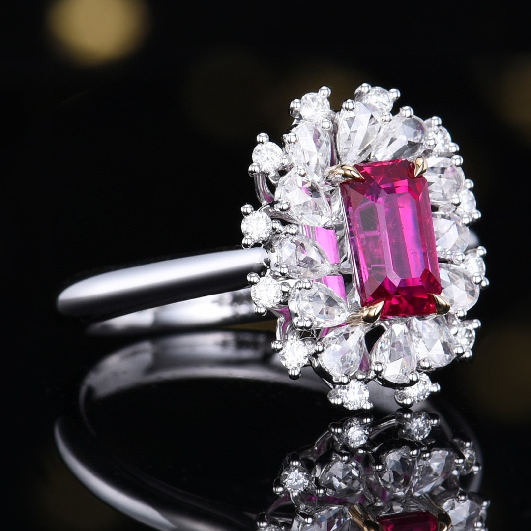 14k Gold 1.70 Ctw Natural Ruby & Diamond Ring - 3