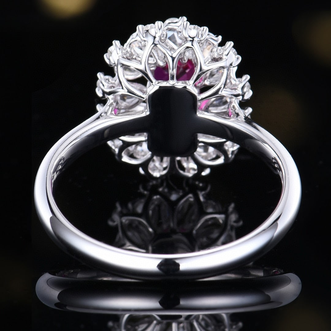 14k Gold 1.70 Ctw Natural Ruby & Diamond Ring - 4