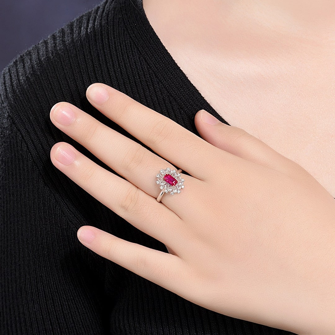 14k Gold 1.70 Ctw Natural Ruby & Diamond Ring - 5