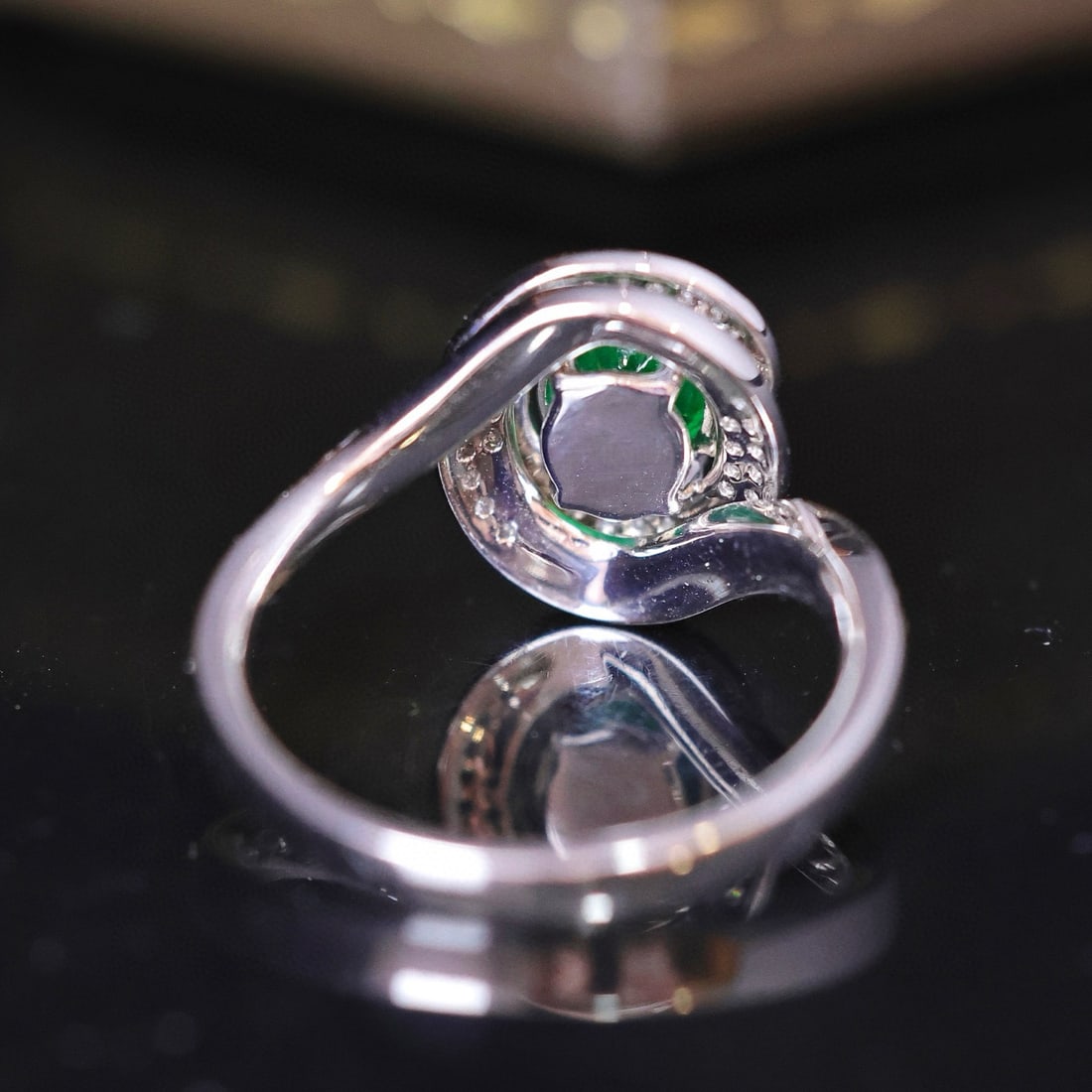 14k Gold 1.15 Ctw Vivid Green Natural Emerald & Diamond Ring - 6