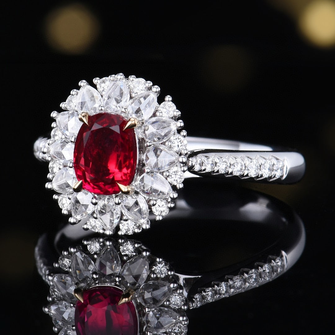 14k Gold 1.63 Ctw Natural Ruby & Diamond Ring/pendant( Without Chain ) - 2