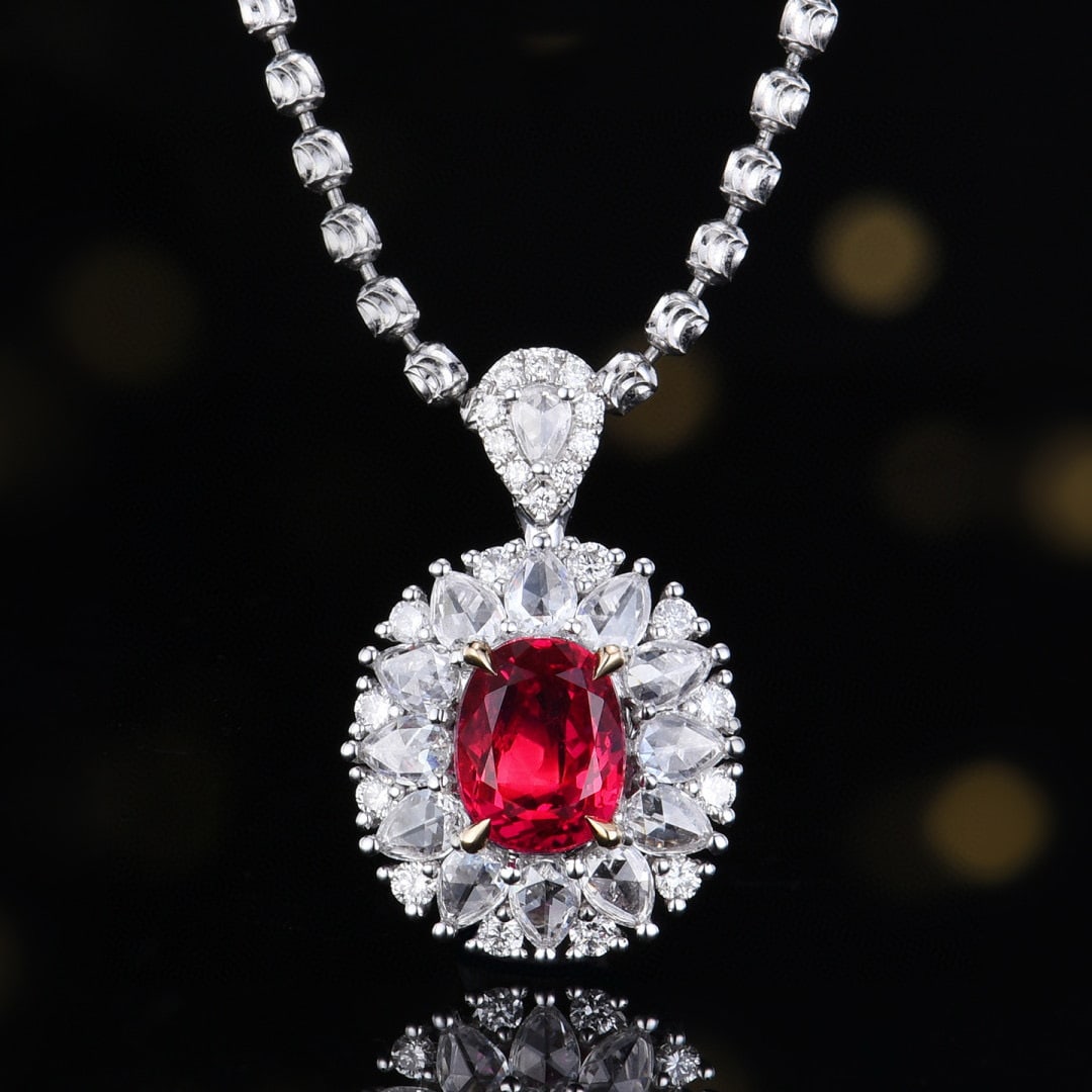 14k Gold 1.63 Ctw Natural Ruby & Diamond Ring/pendant( Without Chain ) - 4