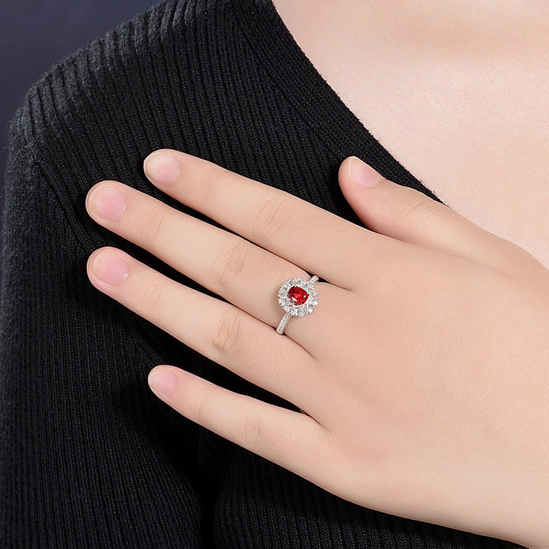 14k Gold 1.63 Ctw Natural Ruby & Diamond Ring/pendant( Without Chain ) - 6