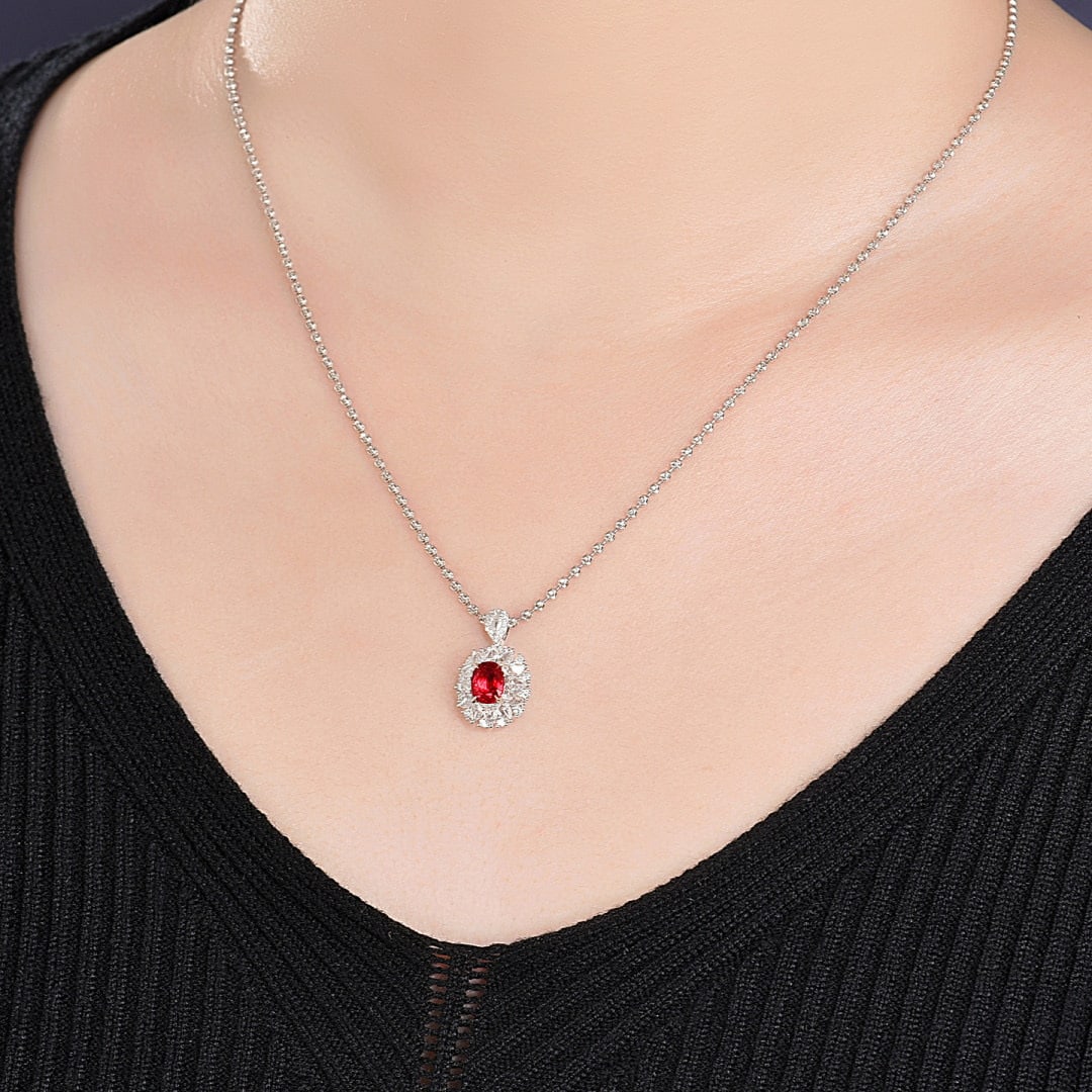 14k Gold 1.63 Ctw Natural Ruby & Diamond Ring/pendant( Without Chain ) - 8