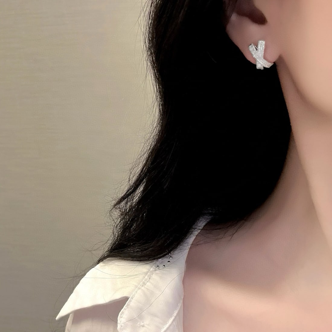 14k Gold 0.6 Ct Natural H Diamond Earrings - 5