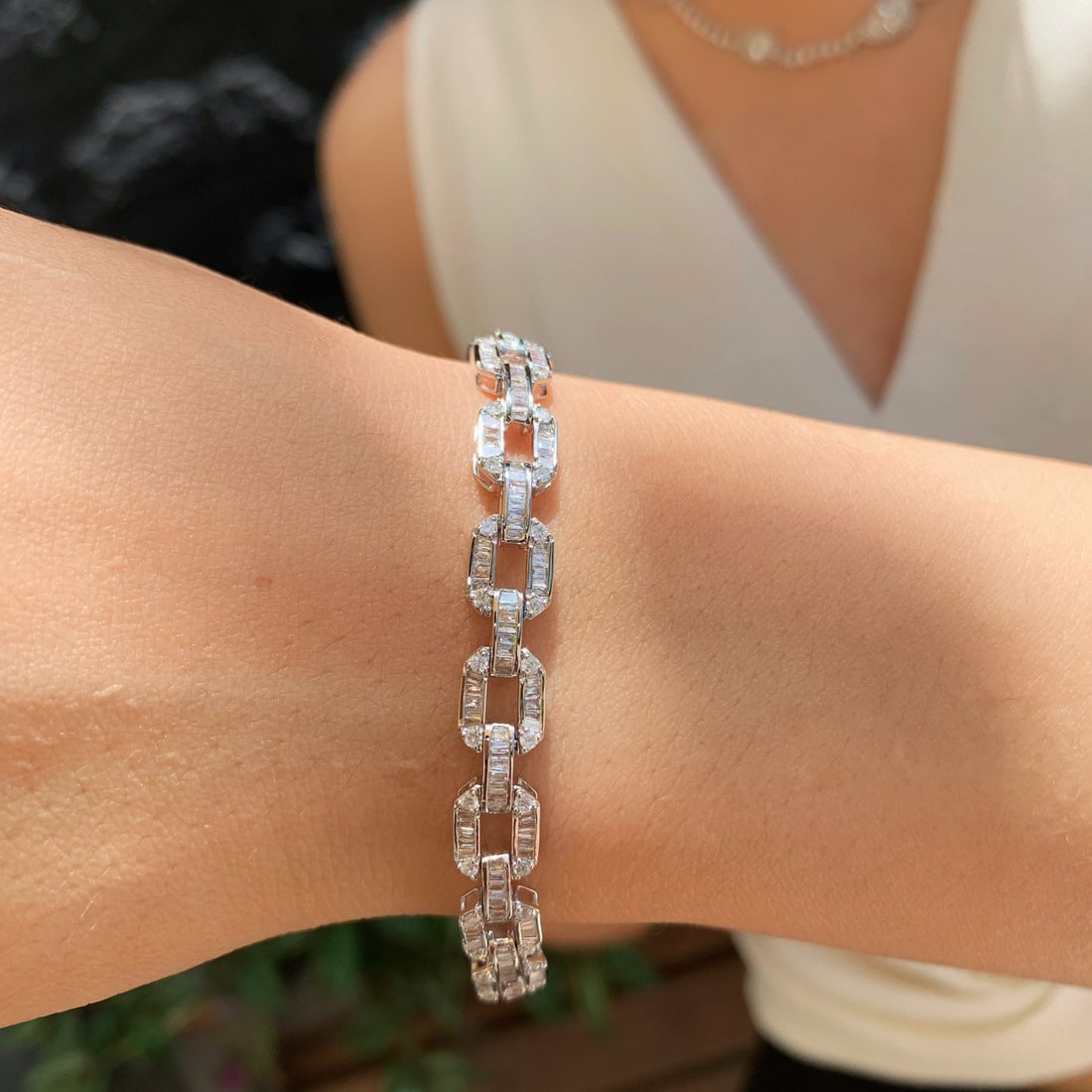 14k Gold 2.7 Ct Natural H Diamond Bracelet - 4