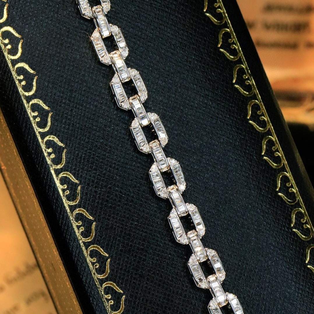 14k Gold 2.7 Ct Natural H Diamond Bracelet - 5