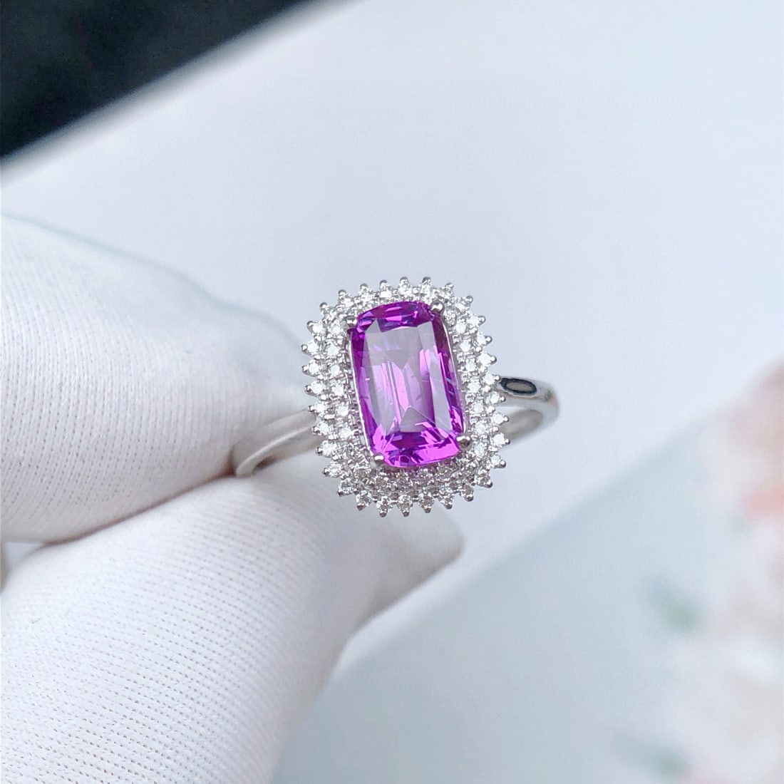 14k Gold 1.71 Ctw Natural Sapphire & Diamond Ring - 3
