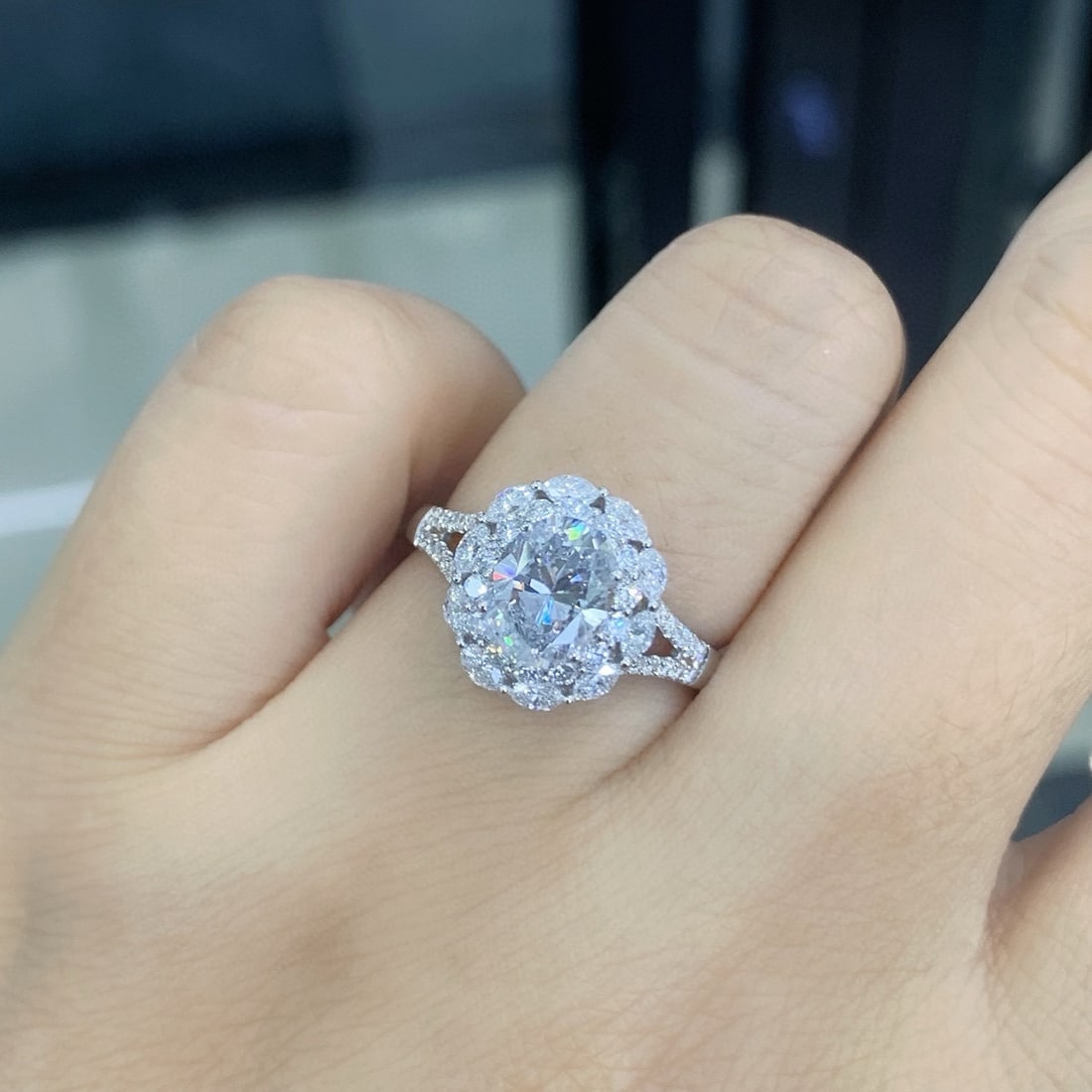 14k Gold 2.01 Ctw Natural H Diamond Ring - 5
