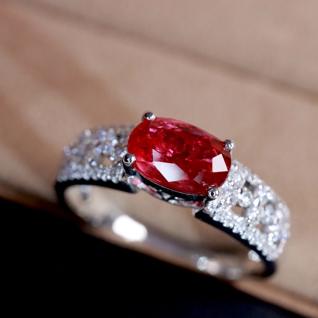 14k Gold 1.35 Ctw Natural Ruby & Diamond Ring - 2