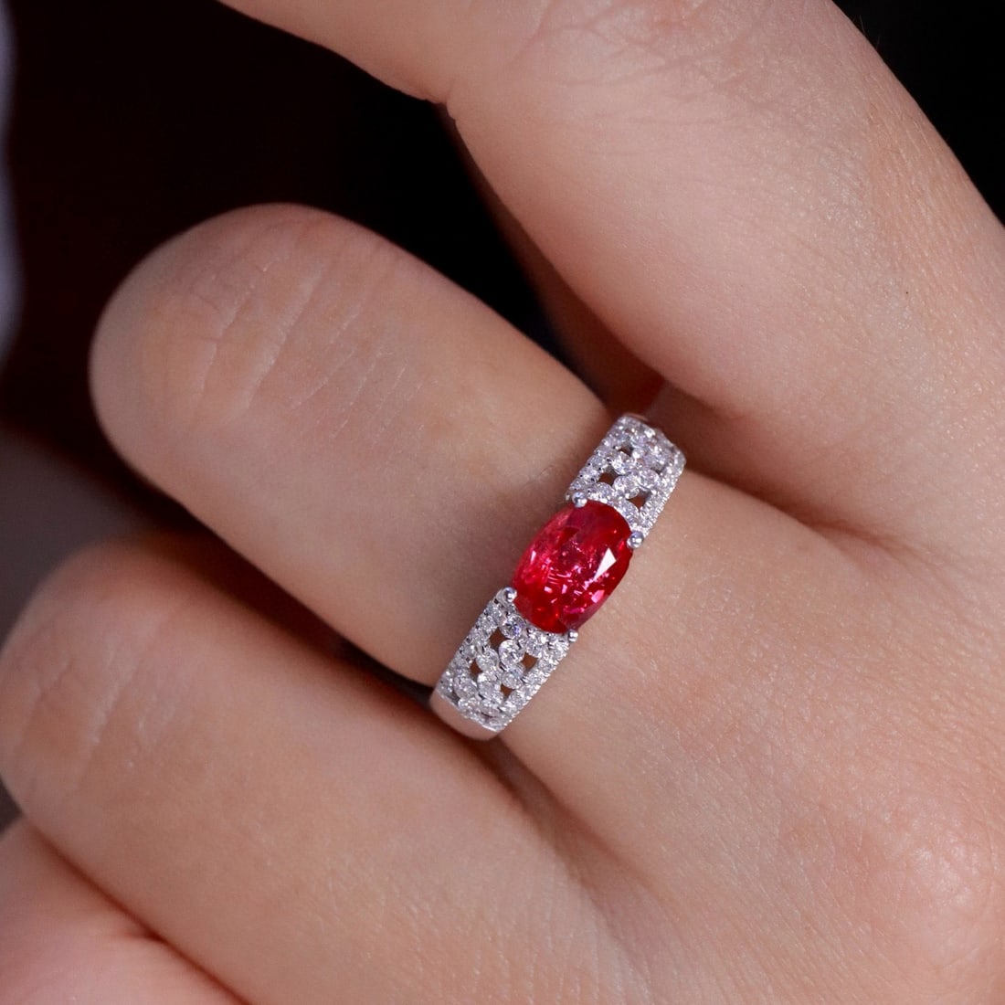 14k Gold 1.35 Ctw Natural Ruby & Diamond Ring - 4