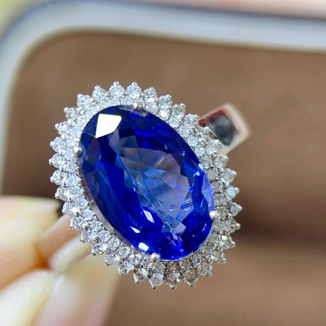 14k Gold 3.53 Ctw Natural Tanzanite & Diamond Ring - 3