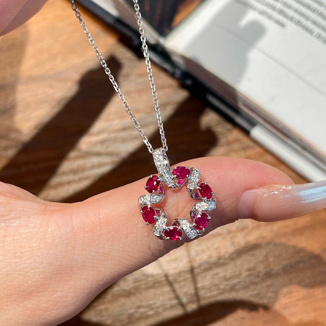14k Gold 0.6 Ct Natural Ruby & Diamond Pendant( Without Chain ): Ref:231058350 // gold content:14k gold // main gemstone:ruby // shape:oval // carat weight:0. 6ct // color:red // treatment:natural // // adjacent gemstone 2 : diamond // shape:round // clarity