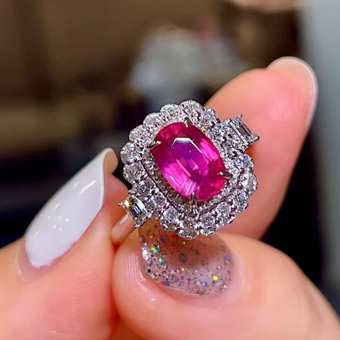 14k Gold 2.06 Ctw Natural Ruby & Diamond Ring - 3