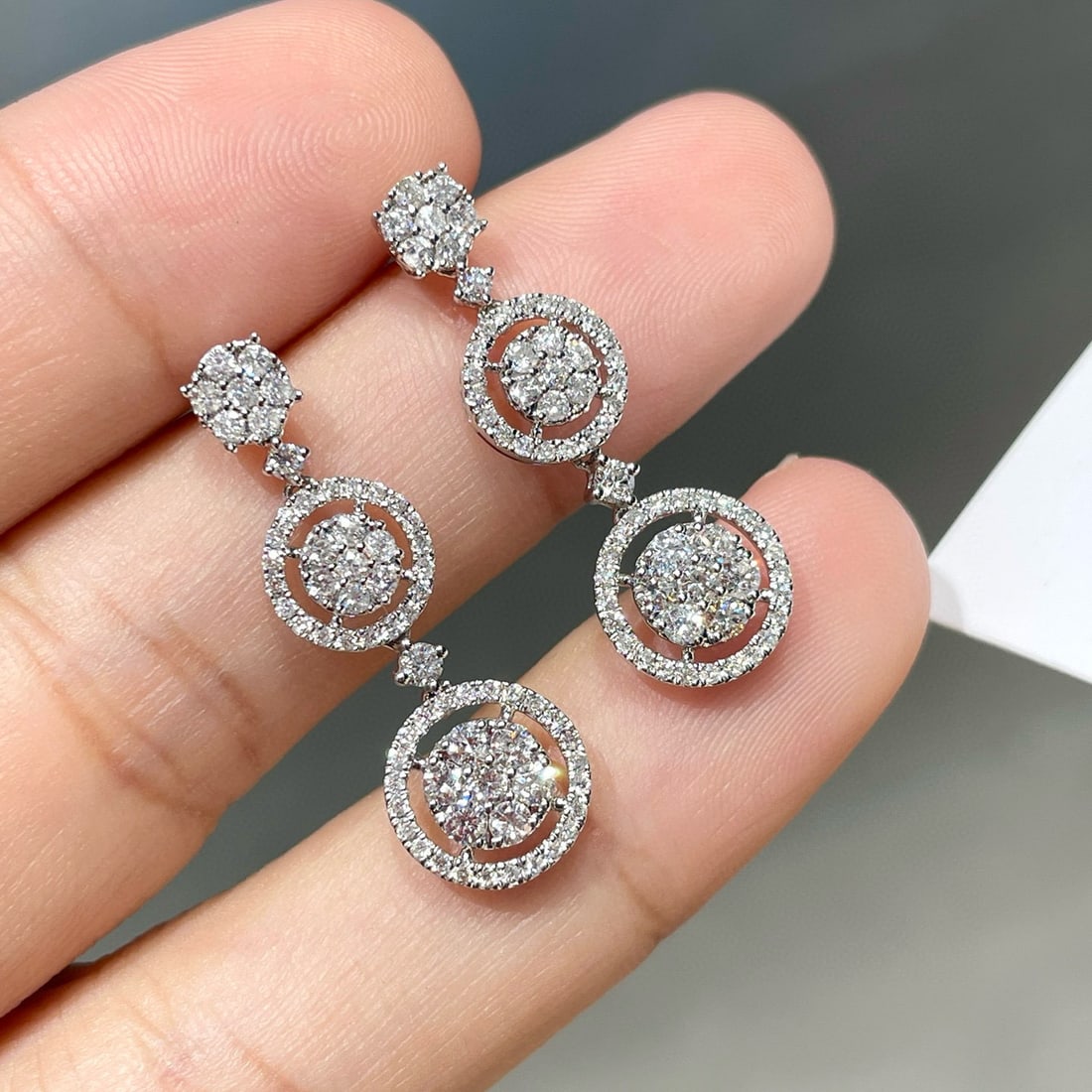 14k Gold 1.00 Ct Natural H Diamond Earrings - 5