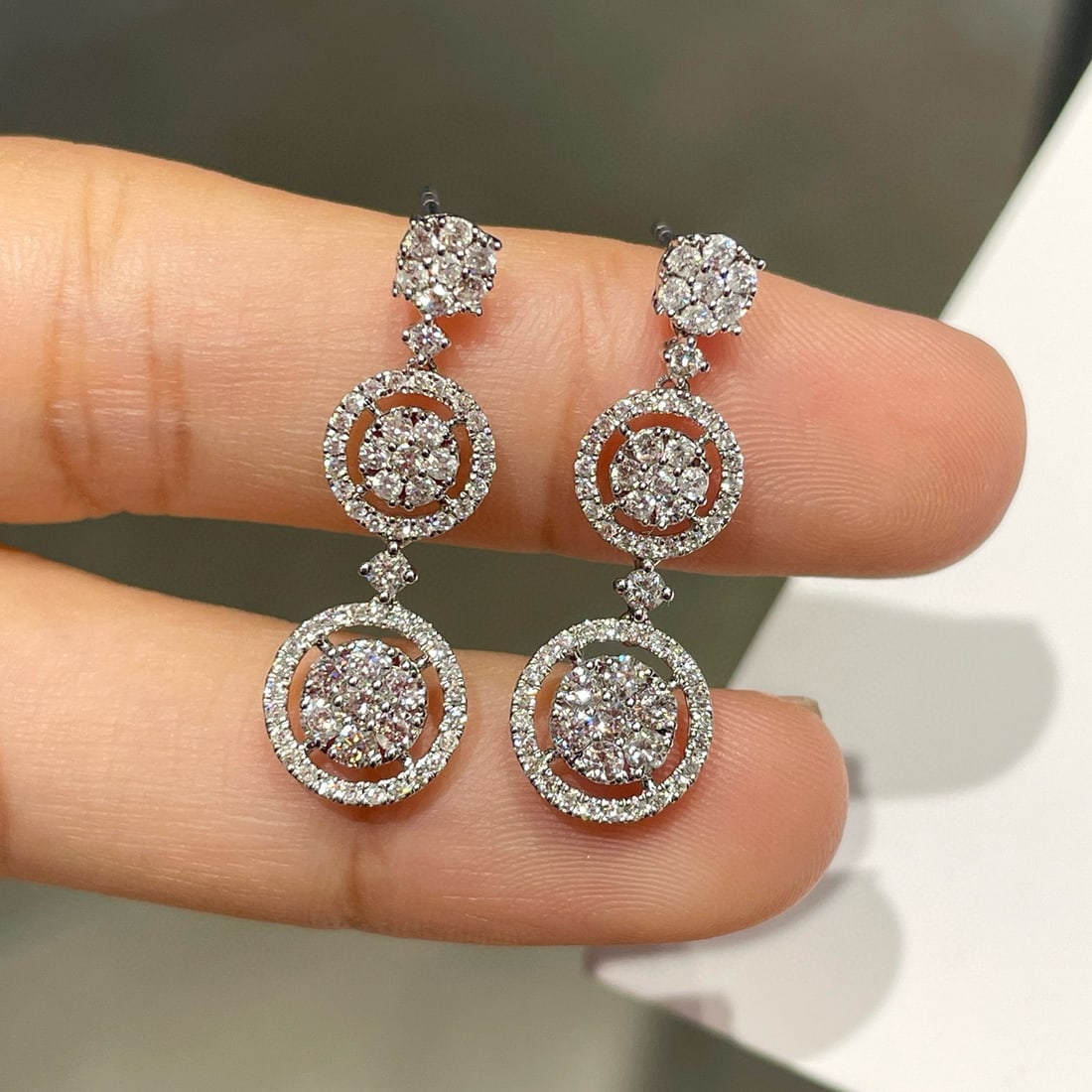 14k Gold 1.00 Ct Natural H Diamond Earrings - 6