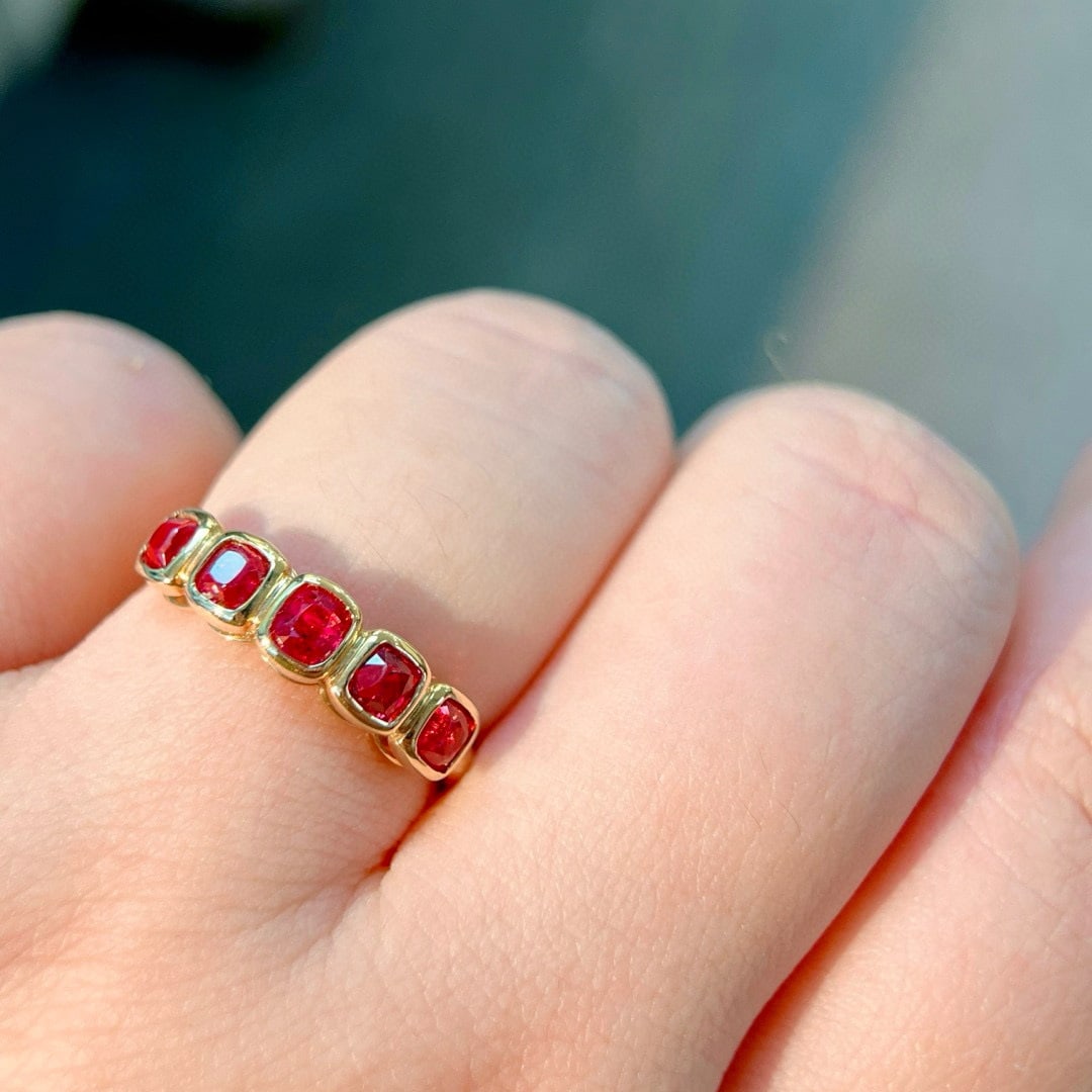 14k Gold 1.40 Ct Natural Spinel Ring - 7