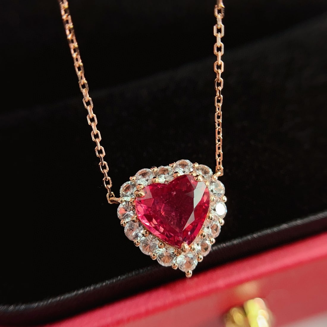 14k Gold 1.20 Ct Natural Ruby & Sapphire Necklace - 4