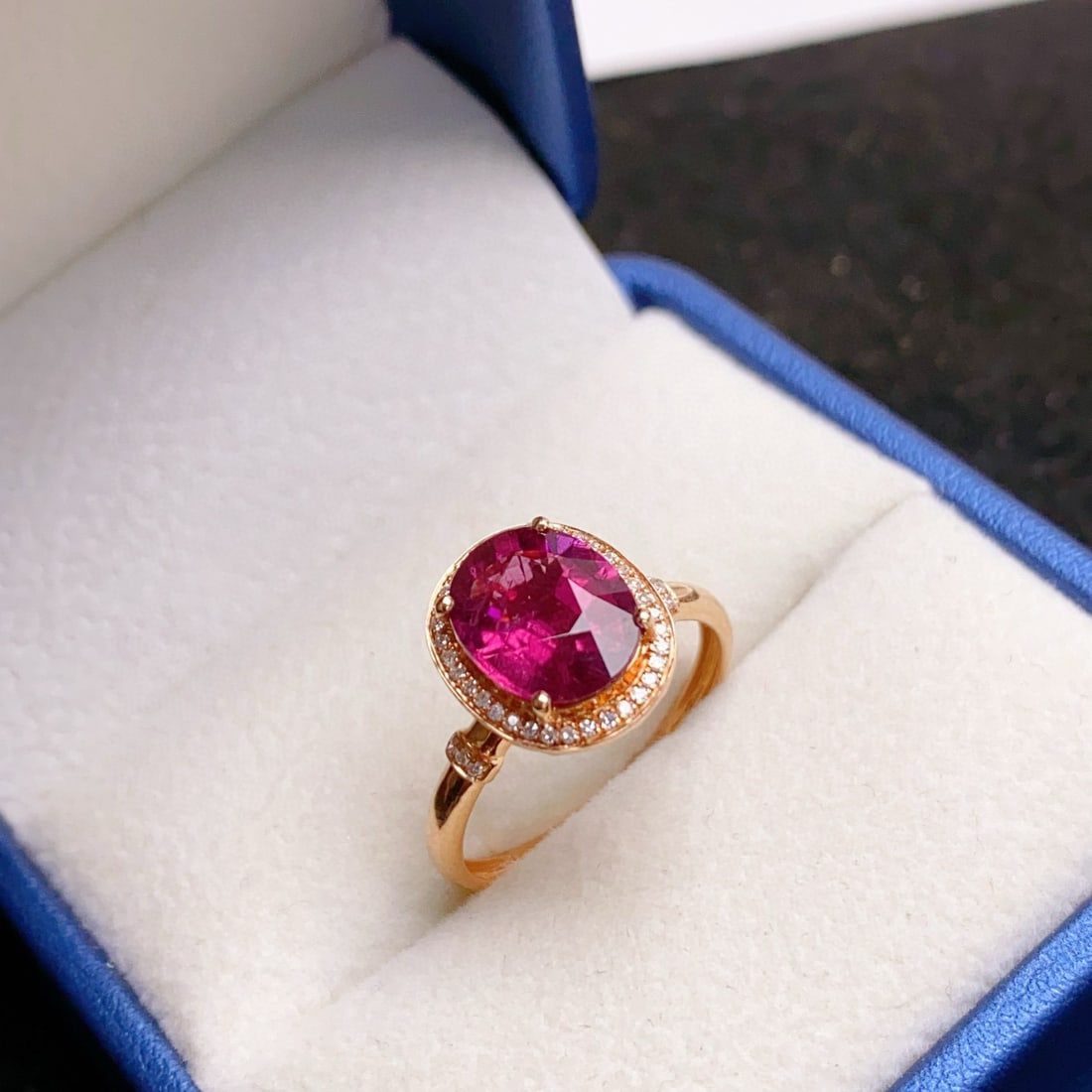 14k Gold 2.28 Ctw Natural Tourmaline & Diamond Ring - 2