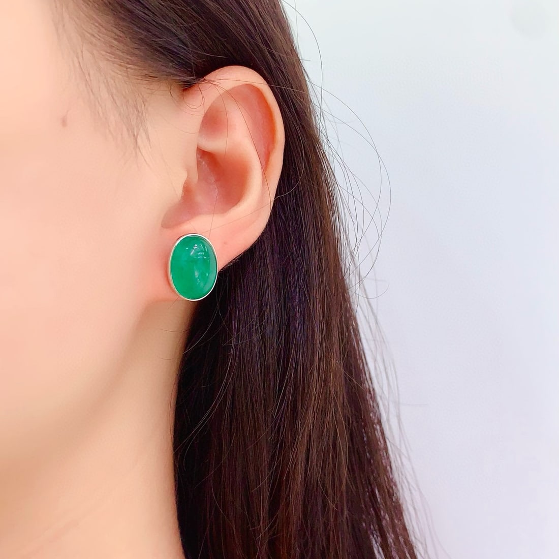 14k Gold 16.2 Ct Natural Emerald Earrings - 6