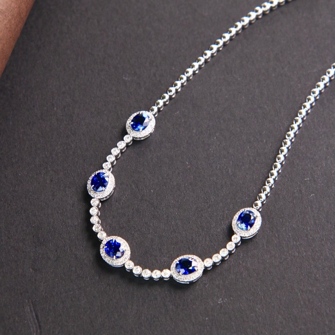 14k Gold 2.29 Ctw Natural Sapphire & Diamond Bracelet - 2