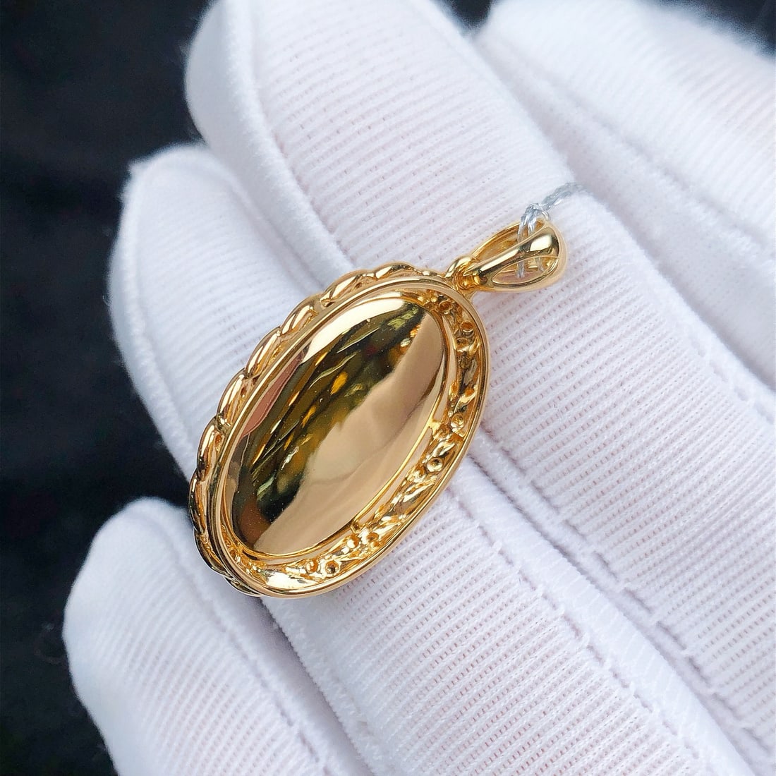 14k Gold 5.83 Ctw Natural Opal & Diamond Pendant( Without Chain ) - 3