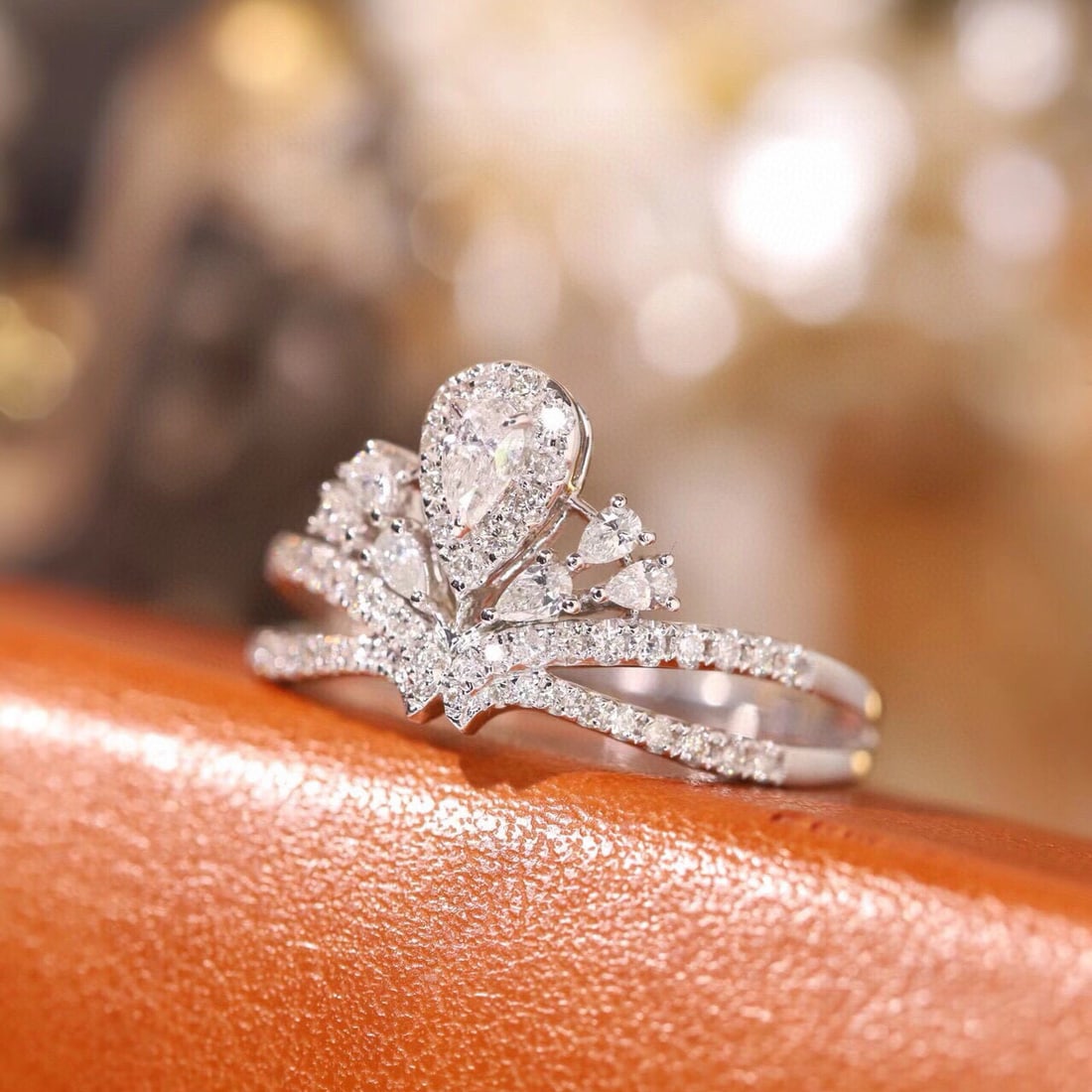 14k Gold 0.78 Ctw Natural H Diamond Ring - 3