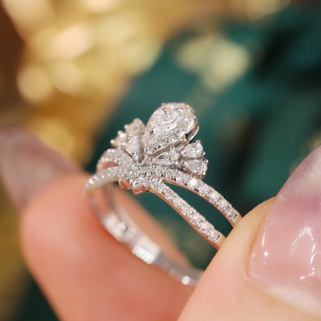 14k Gold 0.78 Ctw Natural H Diamond Ring - 5