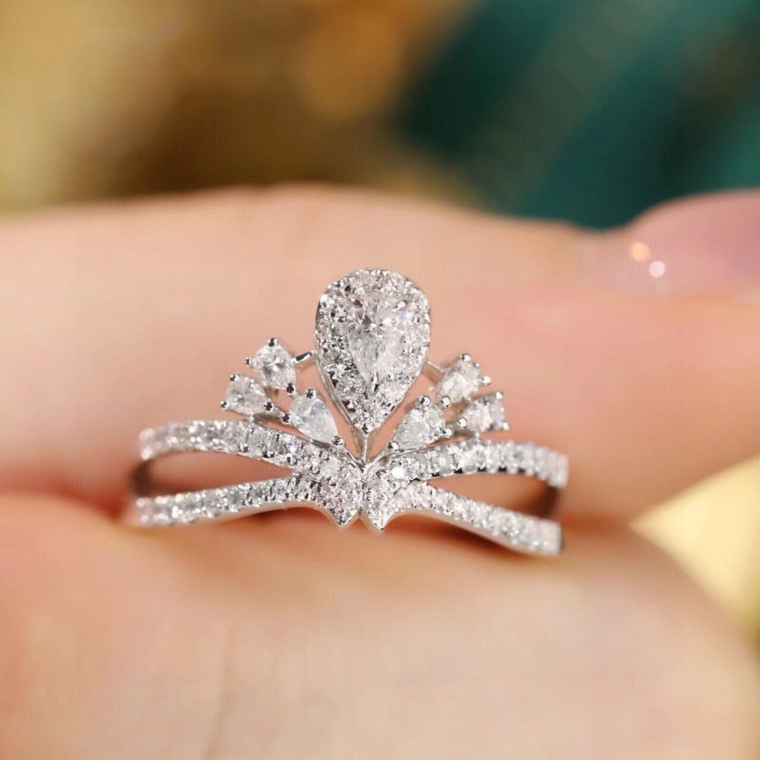 14k Gold 0.78 Ctw Natural H Diamond Ring - 6