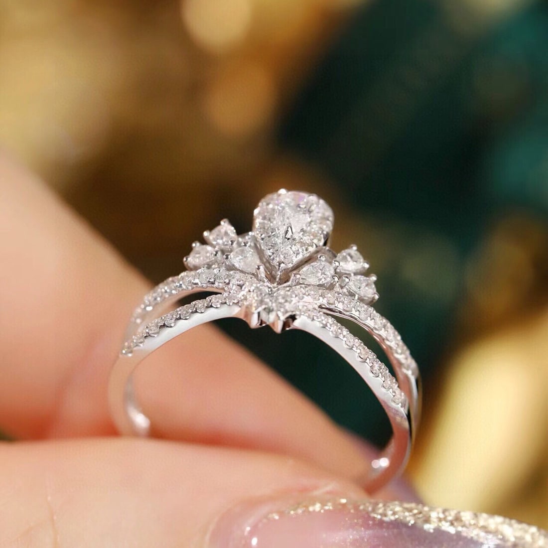 14k Gold 0.78 Ctw Natural H Diamond Ring - 7
