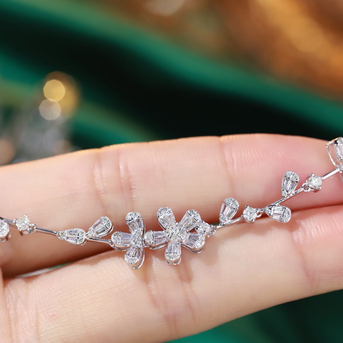 14k Gold 2.5 Ct Natural H Diamond Bracelet - 4