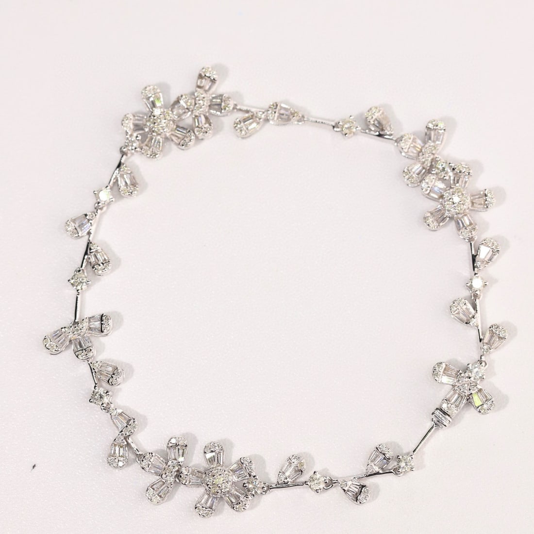 14k Gold 2.5 Ct Natural H Diamond Bracelet - 7