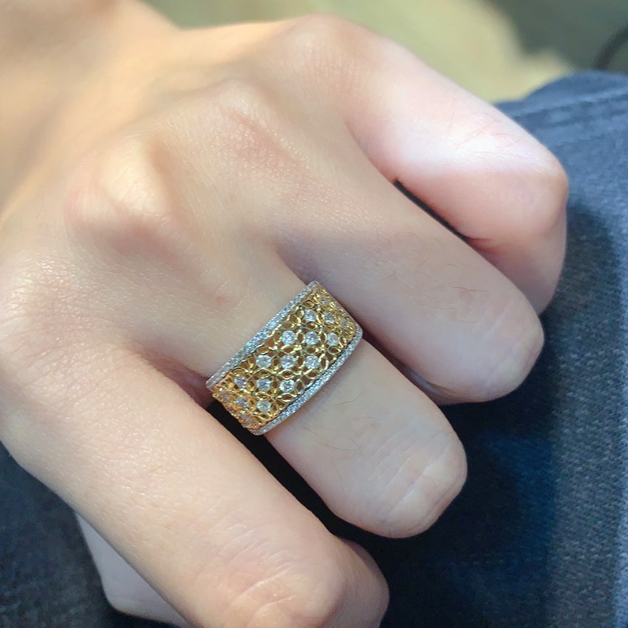 14k Gold 0.50 Ct Natural H Diamond Ring - 2