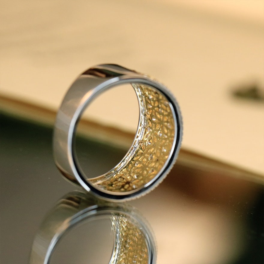 14k Gold 0.50 Ct Natural H Diamond Ring - 3