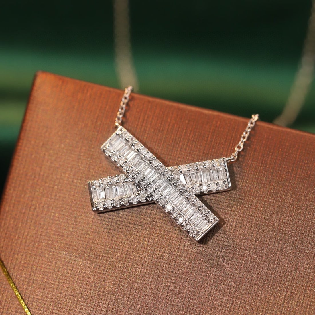 14k Gold 0.45 Ct Natural H Diamond Necklace - 4