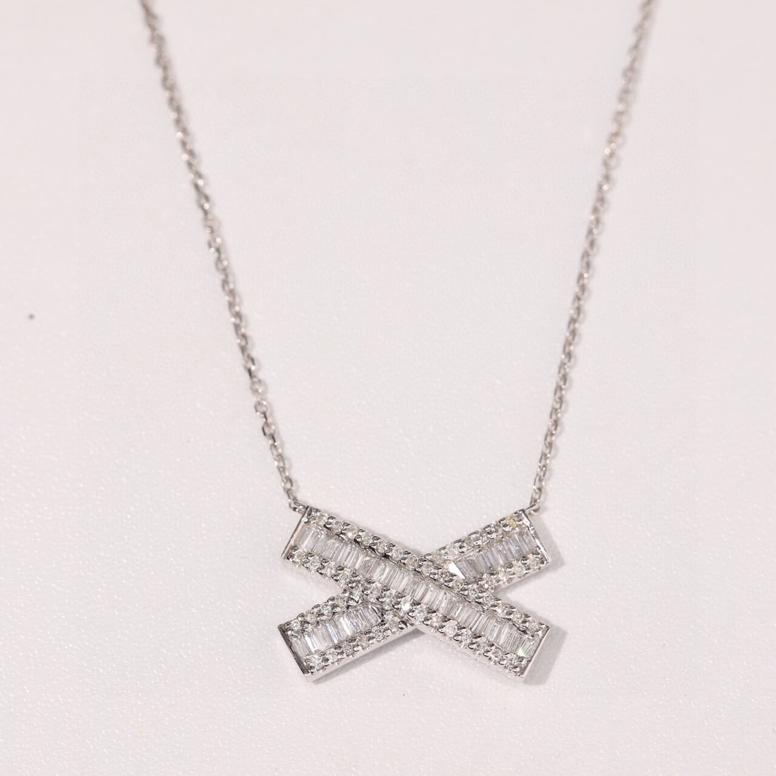 14k Gold 0.45 Ct Natural H Diamond Necklace - 7