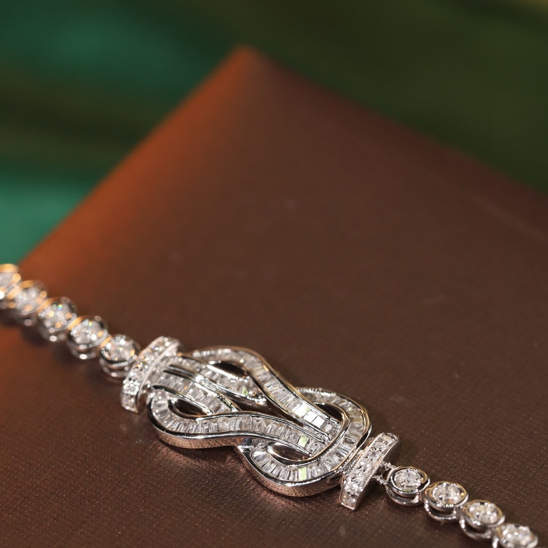 14k Gold 1 Ct Natural H Diamond Bracelet - 2