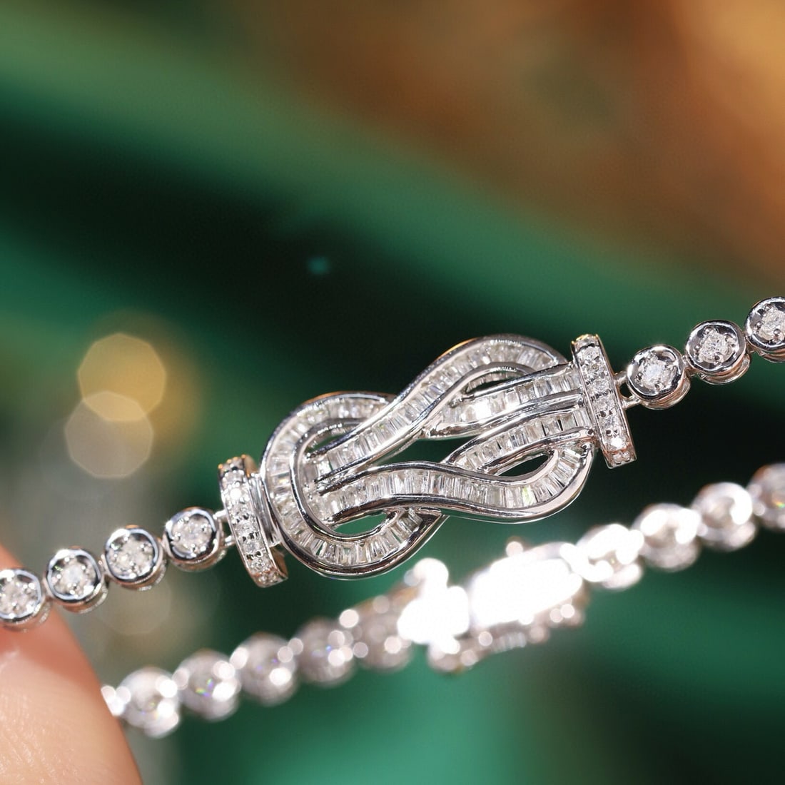 14k Gold 1 Ct Natural H Diamond Bracelet - 3