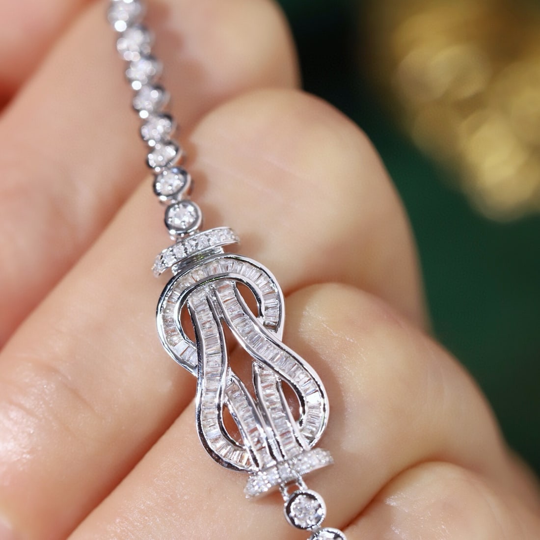 14k Gold 1 Ct Natural H Diamond Bracelet - 4