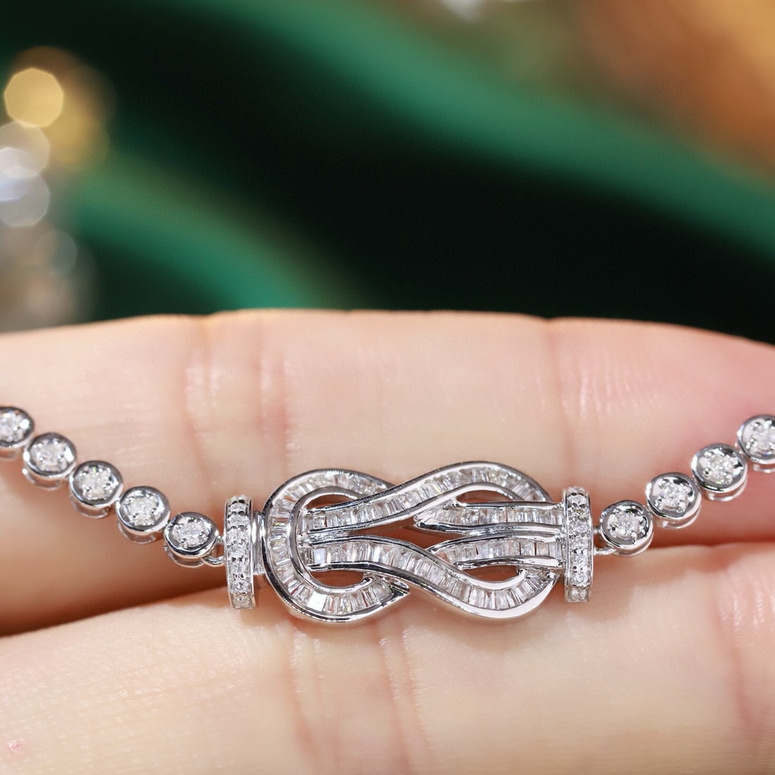 14k Gold 1 Ct Natural H Diamond Bracelet - 7