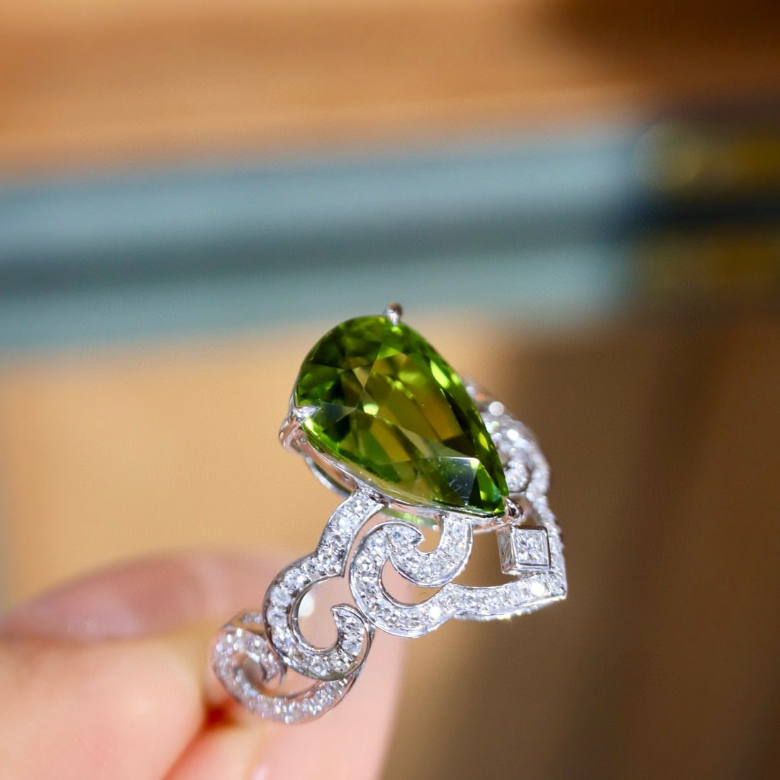 14k Gold 3.99 Ctw Natural Tourmaline & Diamond Ring - 3
