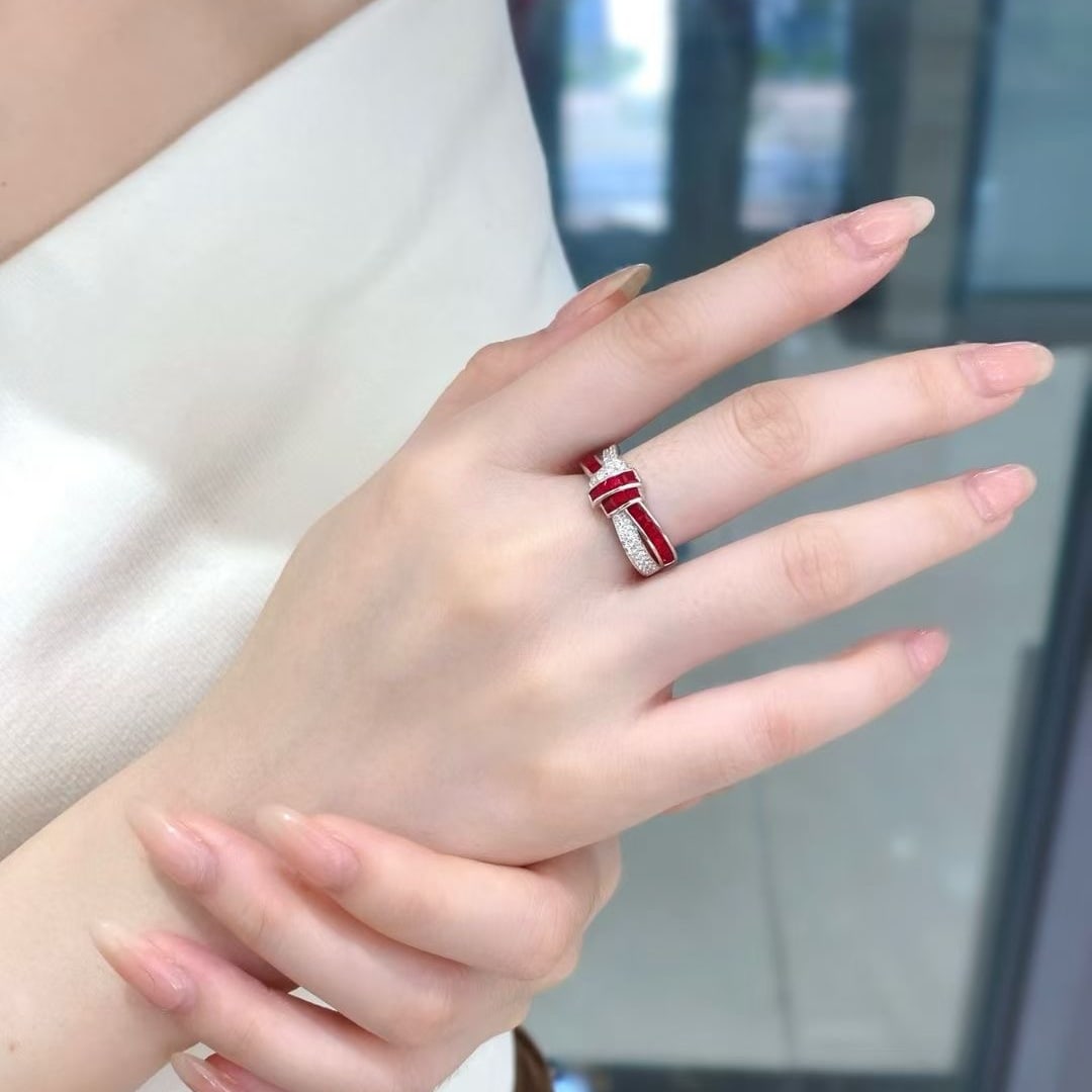 14k Gold 1.56 Ctw Natural Ruby & Diamond Ring - 5