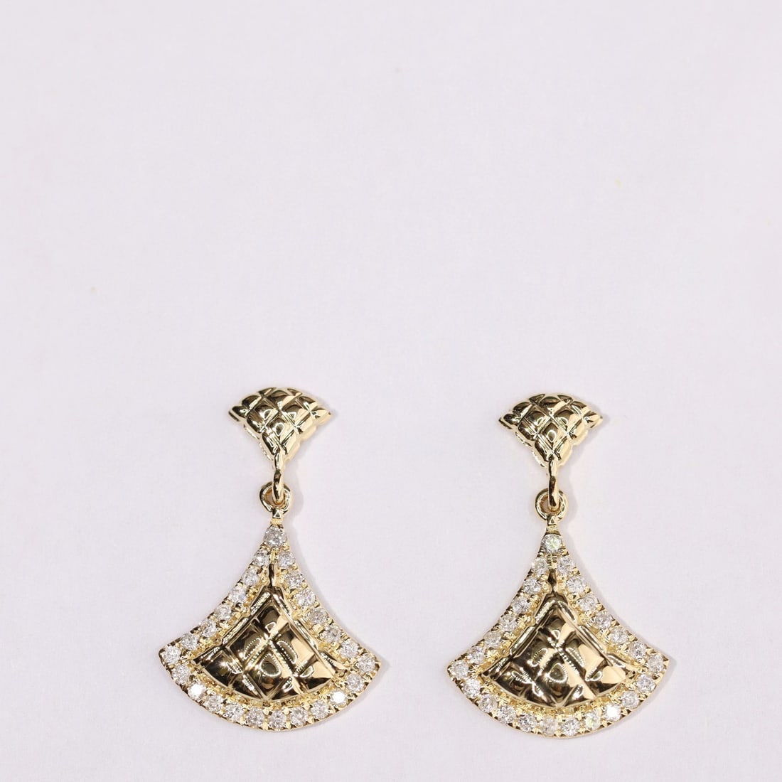 14k Gold 0.3 Ct Natural H Diamond Earrings - 2