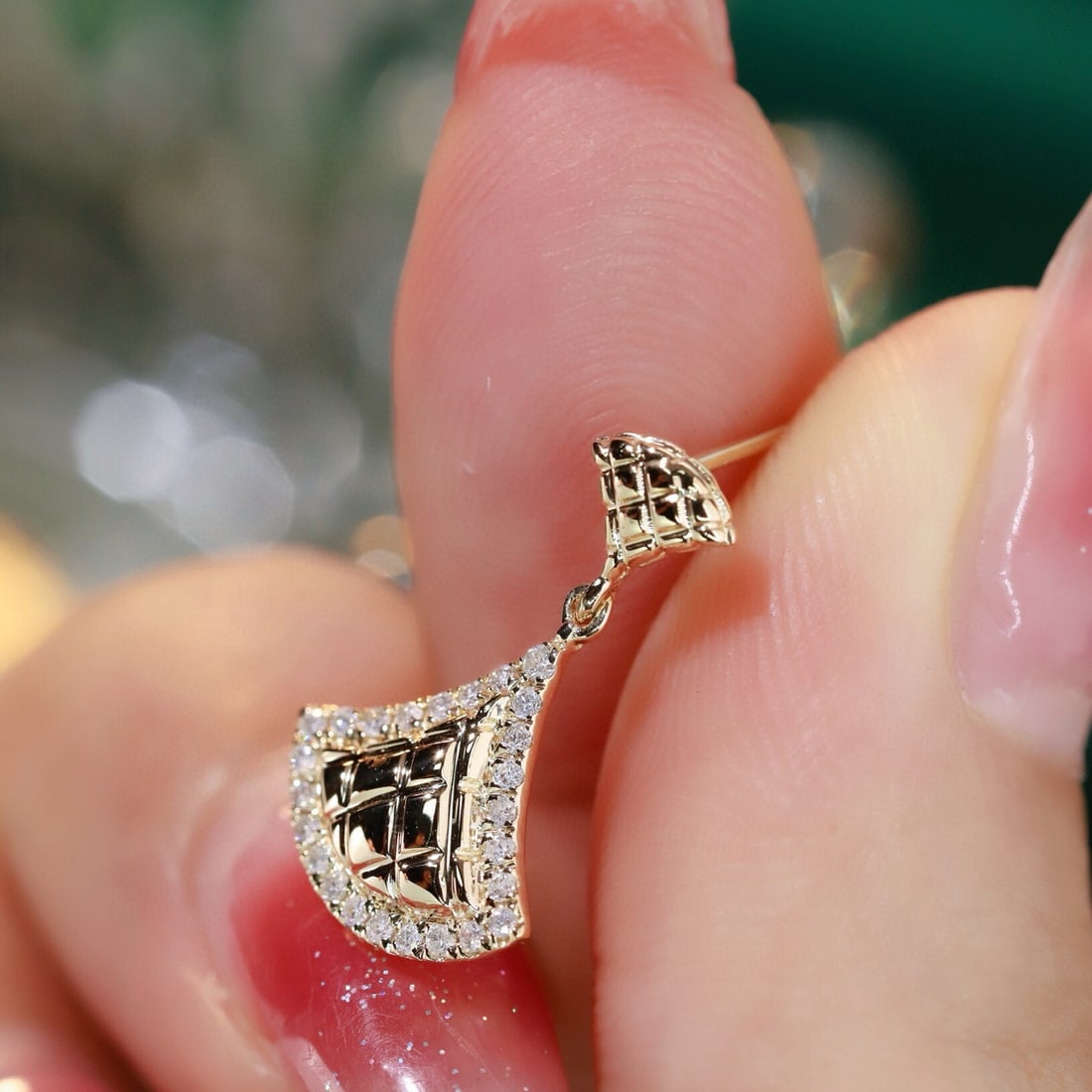 14k Gold 0.3 Ct Natural H Diamond Earrings - 3