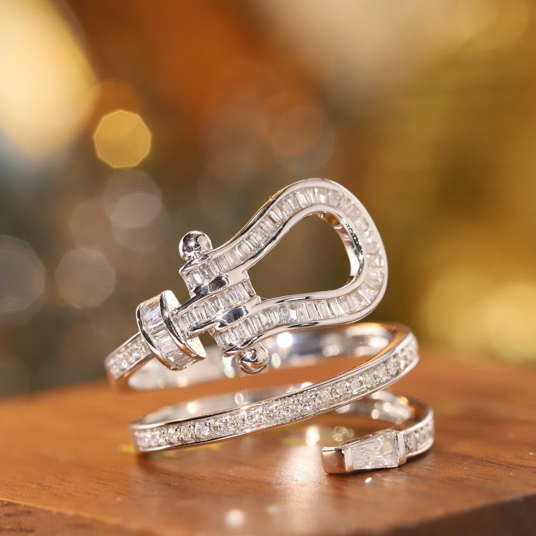 14k Gold 0.6 Ct Natural H Diamond Ring - 2