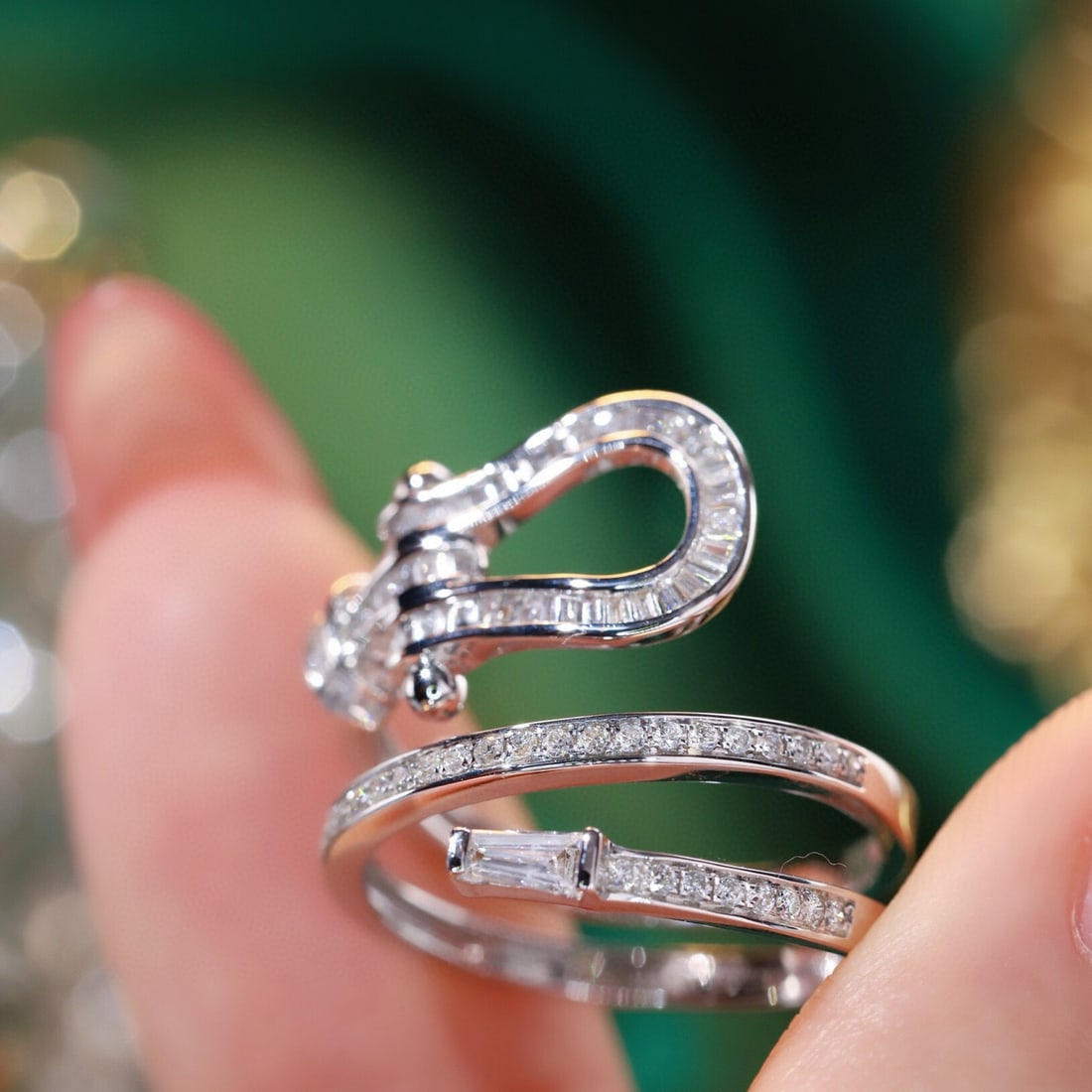 14k Gold 0.6 Ct Natural H Diamond Ring - 6