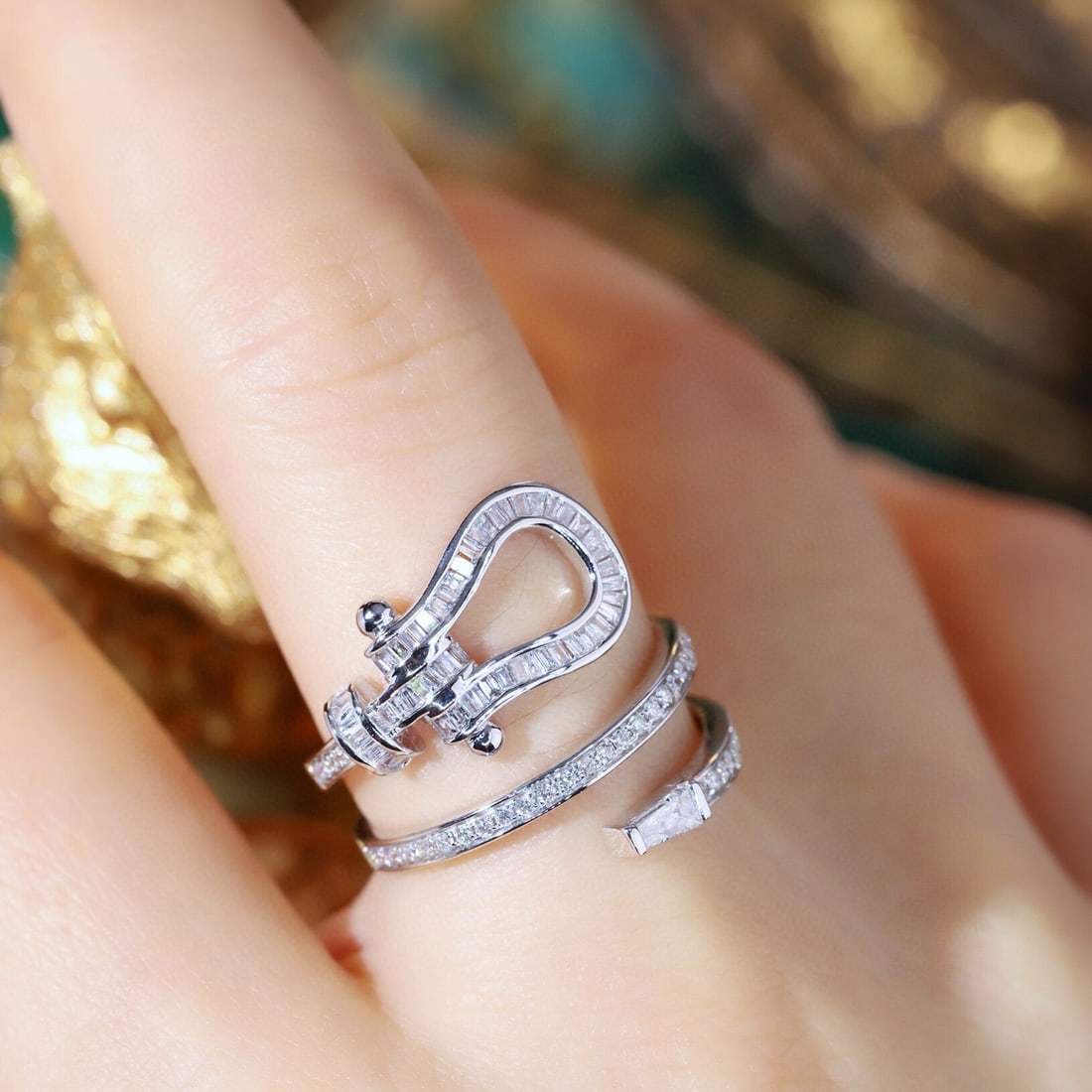 14k Gold 0.6 Ct Natural H Diamond Ring - 7