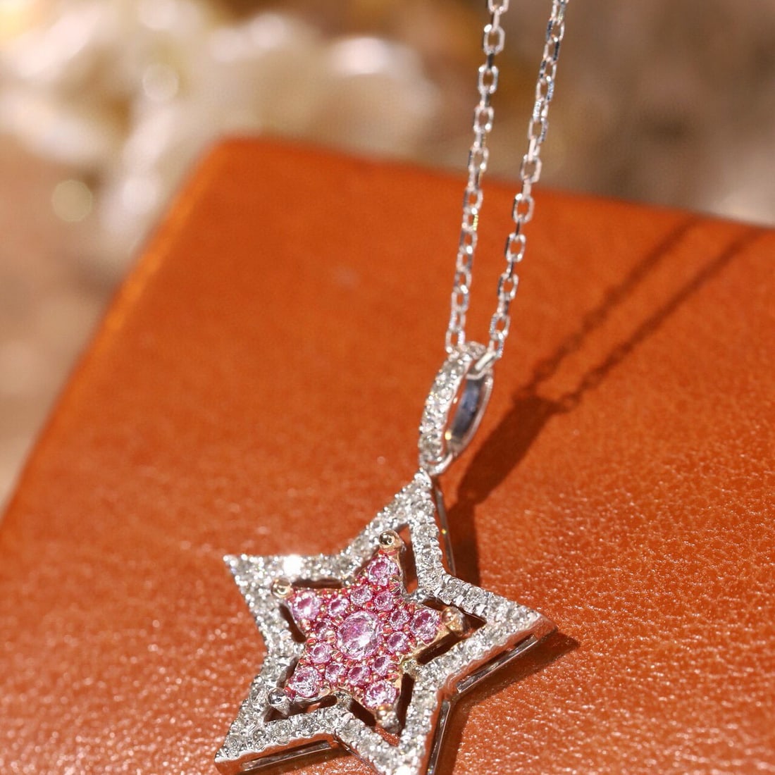 14k Gold 0.40 Ct Natural H Diamond Necklace - 3