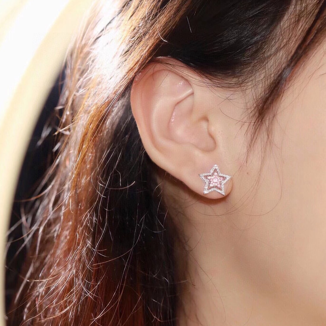 14k Gold 0.5 Ct Natural H Diamond Earrings - 5